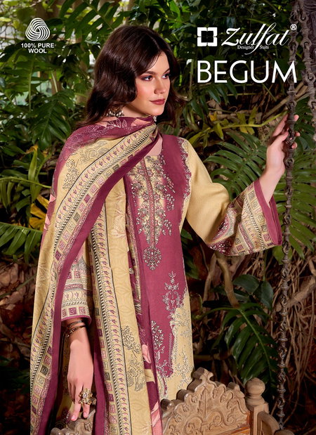 Begum by Zulfat Woollen Pashmina Dress Material Orders In India